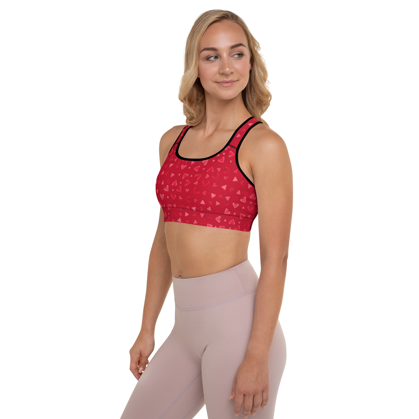 Rainbow Of Hearts | Batch 01 | Seamless Patterns | All-Over Print Padded Sports Bra - #11