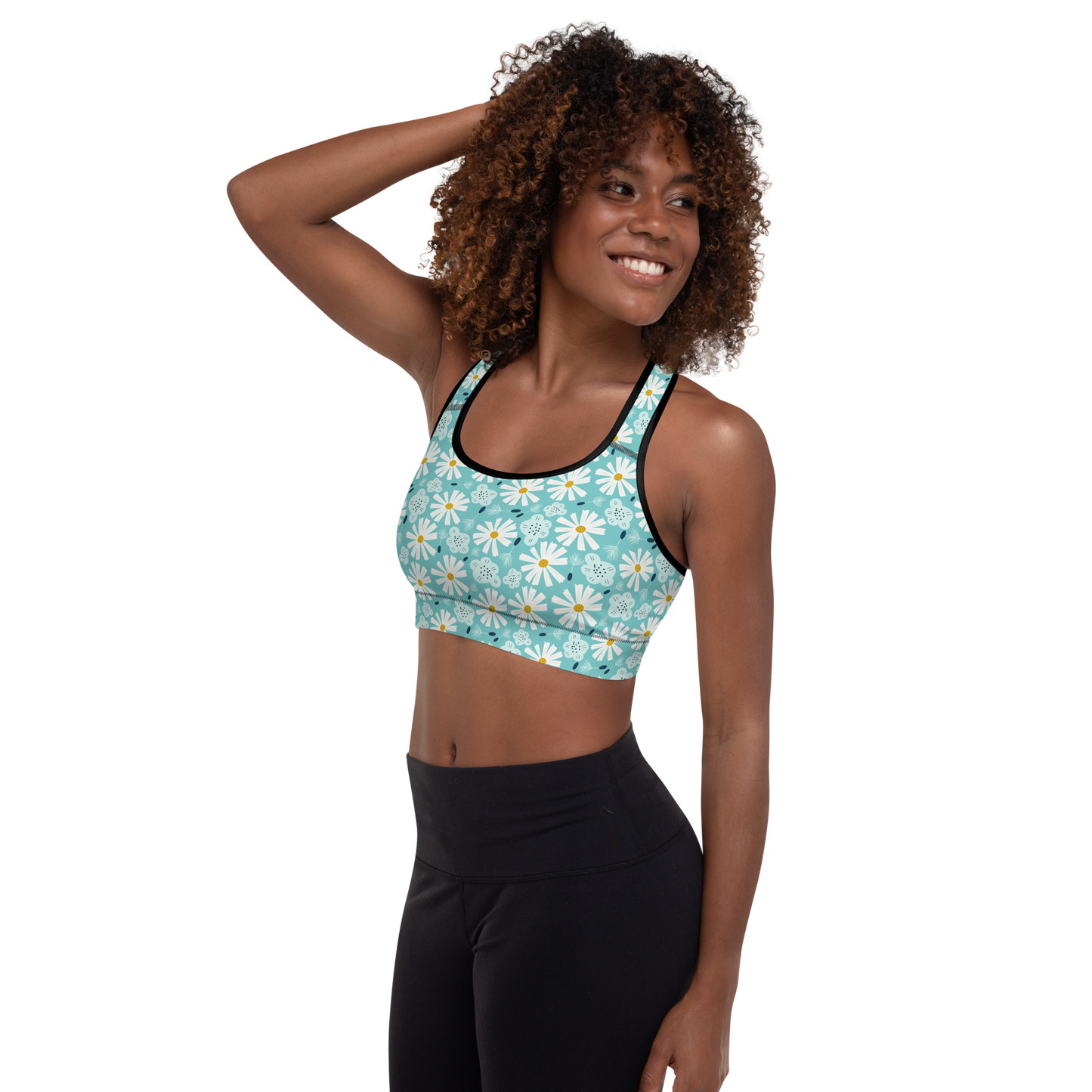 Scandinavian Spring Floral | Seamless Patterns | All-Over Print Padded Sports Bra - #10