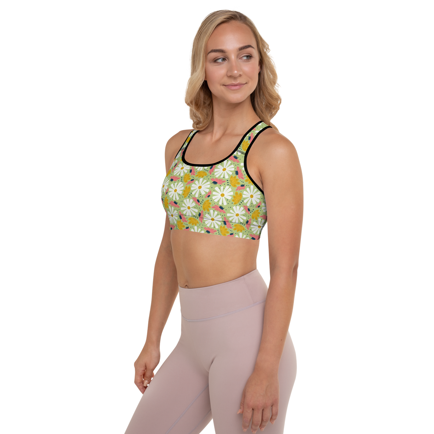 Scandinavian Spring Floral | Seamless Patterns | All-Over Print Padded Sports Bra - #4