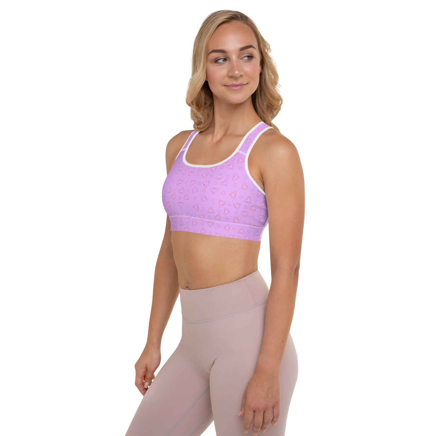 Rainbow Of Hearts | Batch 01 | Seamless Patterns | All-Over Print Padded Sports Bra - #8