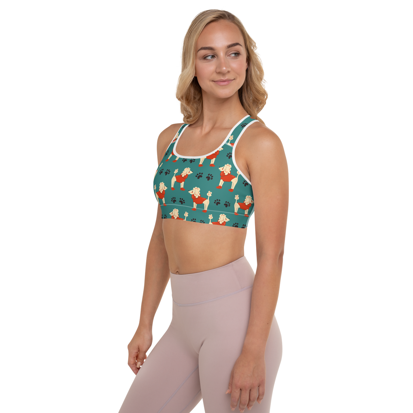 Cozy Dogs | Seamless Patterns | All-Over Print Padded Sports Bra - #1