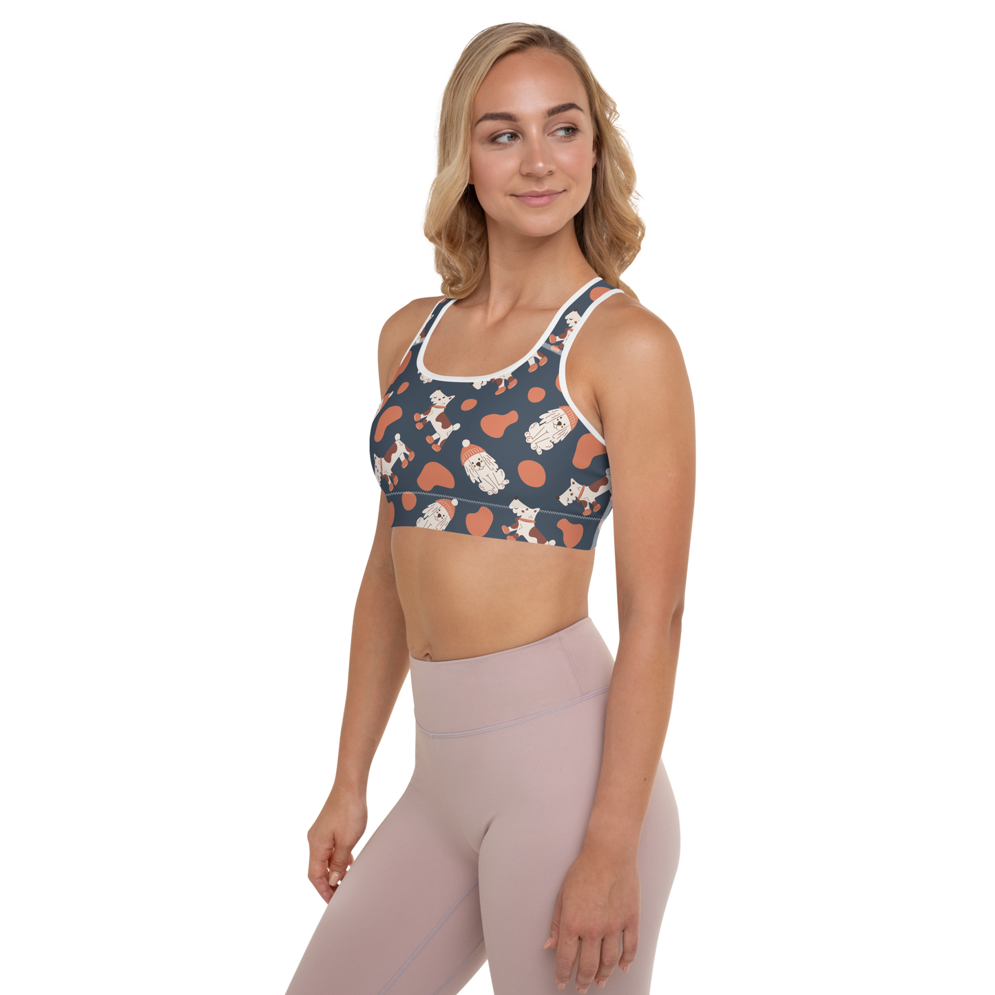 Cozy Dogs | Seamless Patterns | All-Over Print Padded Sports Bra - #5