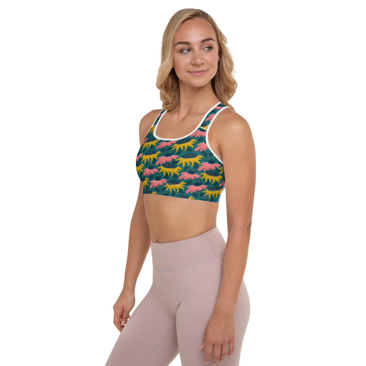 Scandinavian Spring Floral | Seamless Patterns | All-Over Print Padded Sports Bra - #8