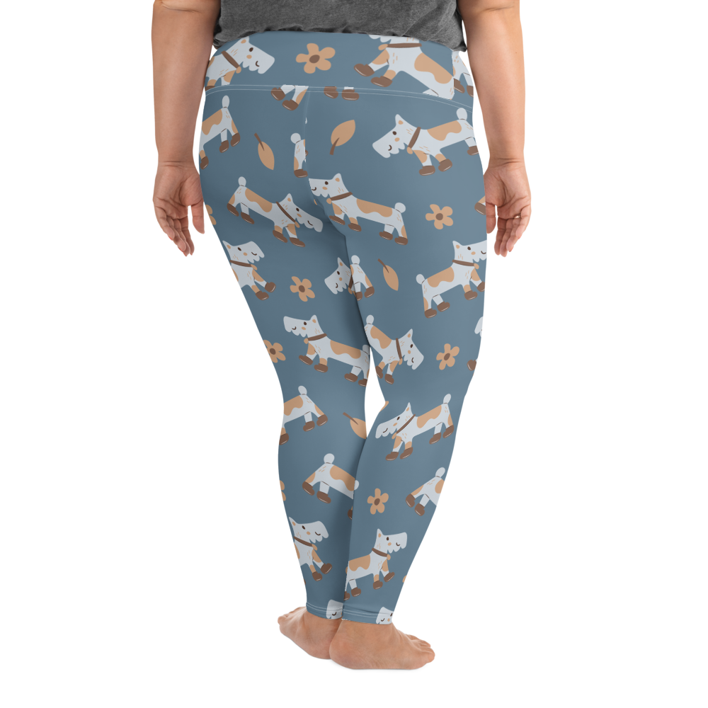 Cozy Dogs | Seamless Patterns | All-Over Print Plus Size Leggings - #2