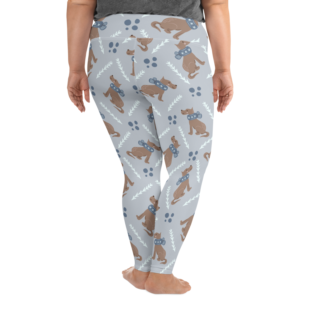 Cozy Dogs | Seamless Patterns | All-Over Print Plus Size Leggings - #4