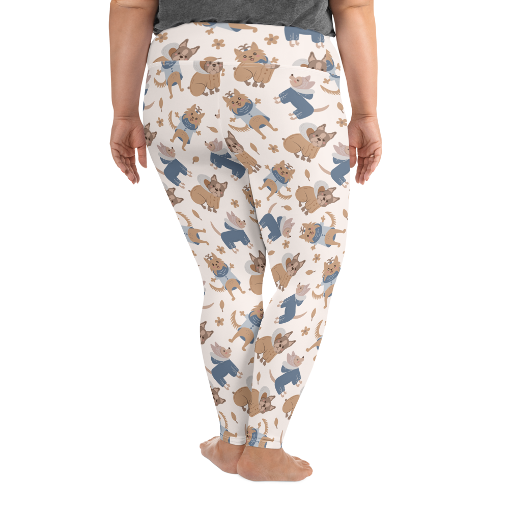 Cozy Dogs | Seamless Patterns | All-Over Print Plus Size Leggings - #8