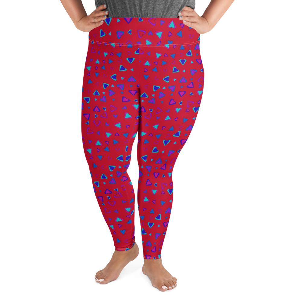 Rainbow Of Hearts | Batch 01 | Seamless Patterns | All-Over Print Plus Size Leggings - #1
