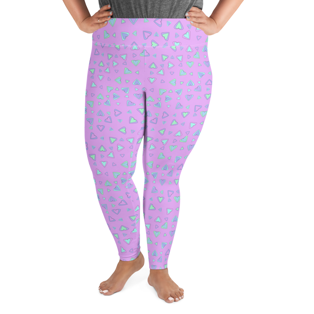 Rainbow Of Hearts | Batch 01 | Seamless Patterns | All-Over Print Plus Size Leggings - #5