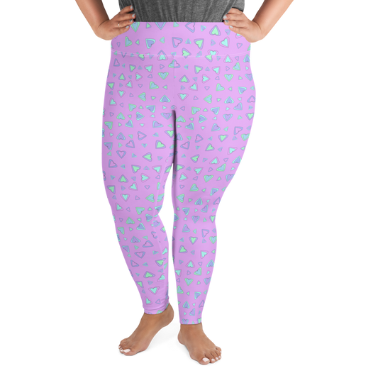 Rainbow Of Hearts | Batch 01 | Seamless Patterns | All-Over Print Plus Size Leggings - #5