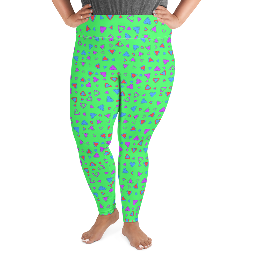 Rainbow Of Hearts | Batch 01 | Seamless Patterns | All-Over Print Plus Size Leggings - #7