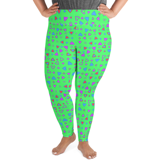 Rainbow Of Hearts | Batch 01 | Seamless Patterns | All-Over Print Plus Size Leggings - #7