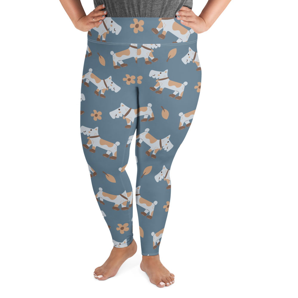 Cozy Dogs | Seamless Patterns | All-Over Print Plus Size Leggings - #2