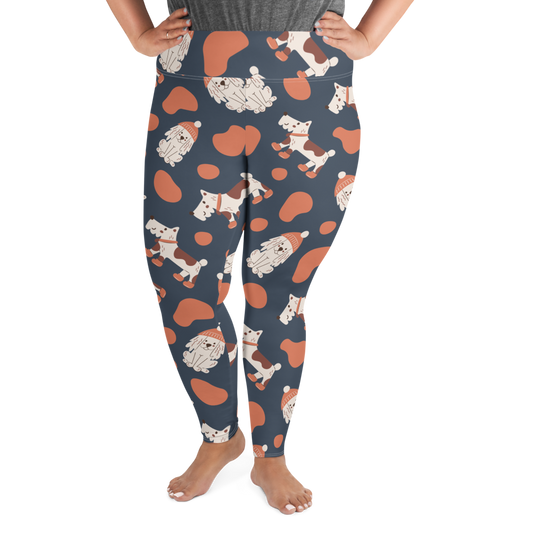 Cozy Dogs | Seamless Patterns | All-Over Print Plus Size Leggings - #5
