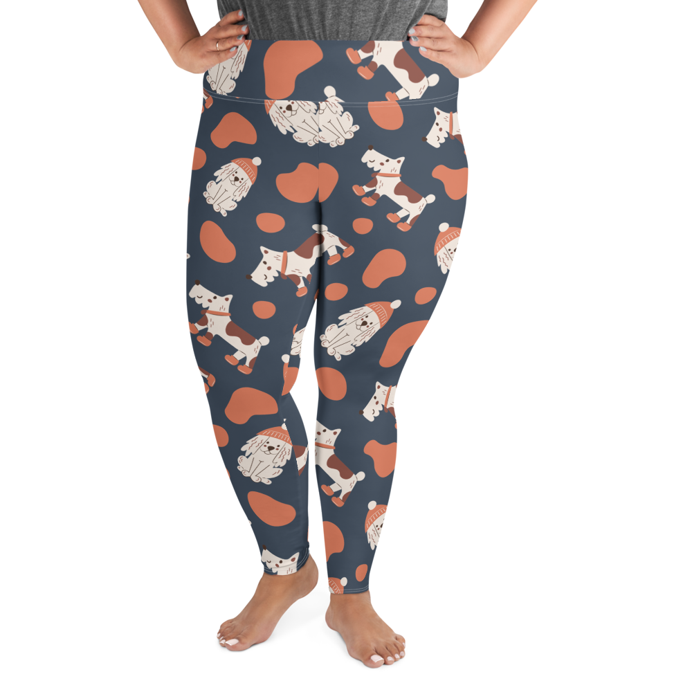 Cozy Dogs | Seamless Patterns | All-Over Print Plus Size Leggings - #5