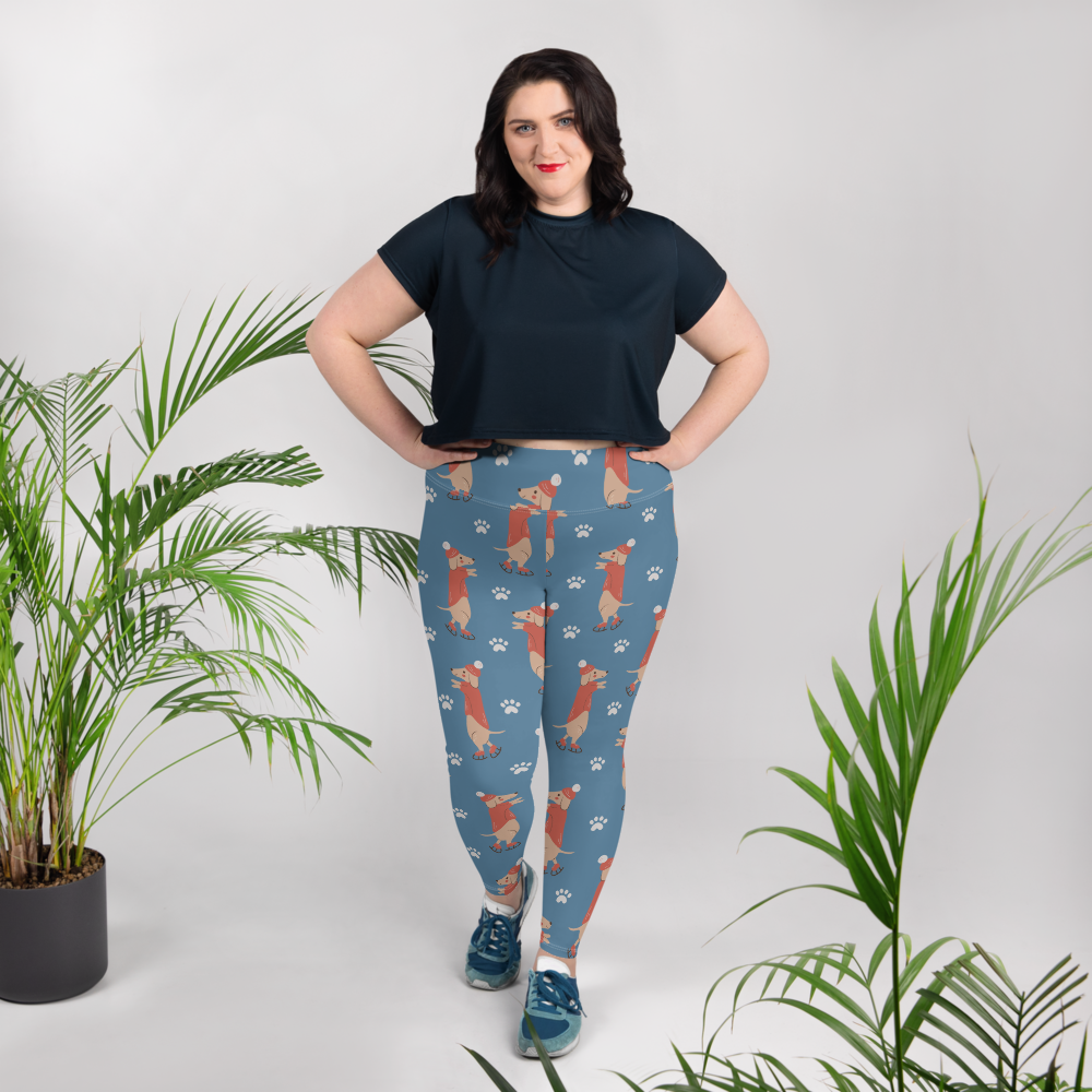 Cozy Dogs | Seamless Patterns | All-Over Print Plus Size Leggings - #6