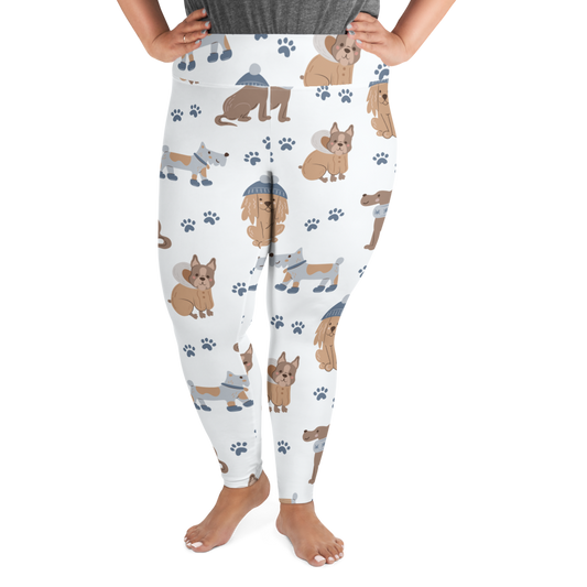 Cozy Dogs | Seamless Patterns | All-Over Print Plus Size Leggings - #7