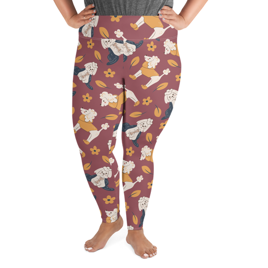 Cozy Dogs | Seamless Patterns | All-Over Print Plus Size Leggings - #9