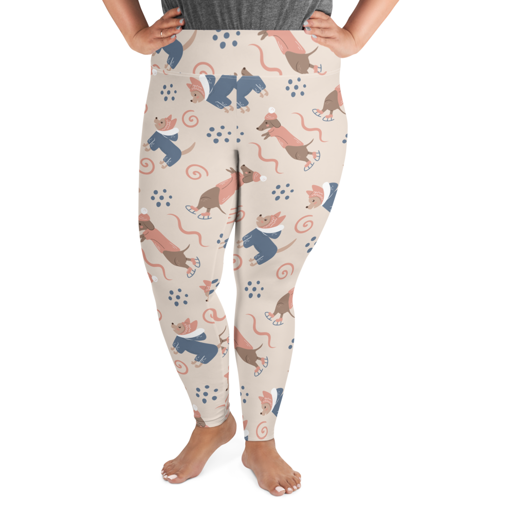 Cozy Dogs | Seamless Patterns | All-Over Print Plus Size Leggings - #12