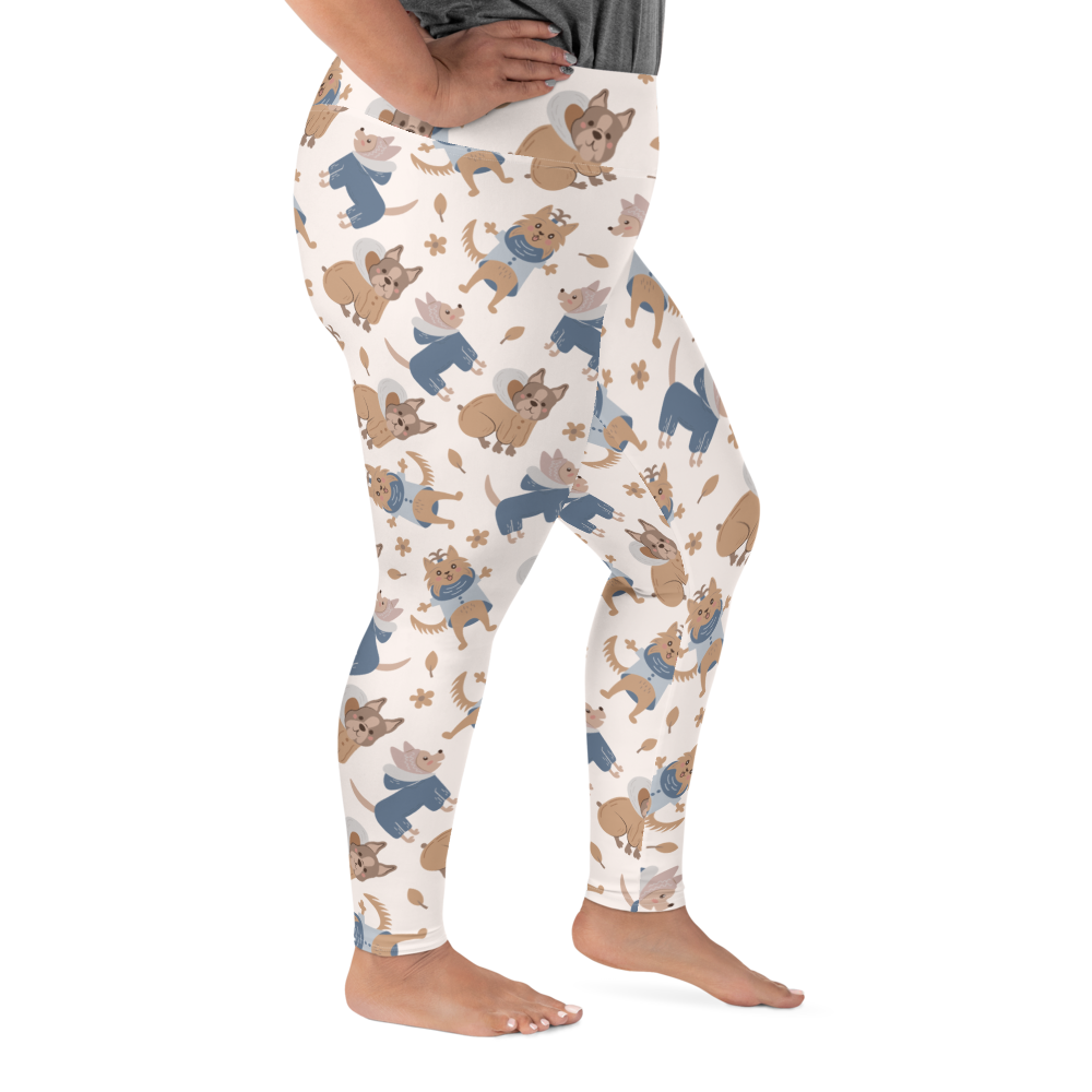 Cozy Dogs | Seamless Patterns | All-Over Print Plus Size Leggings - #8