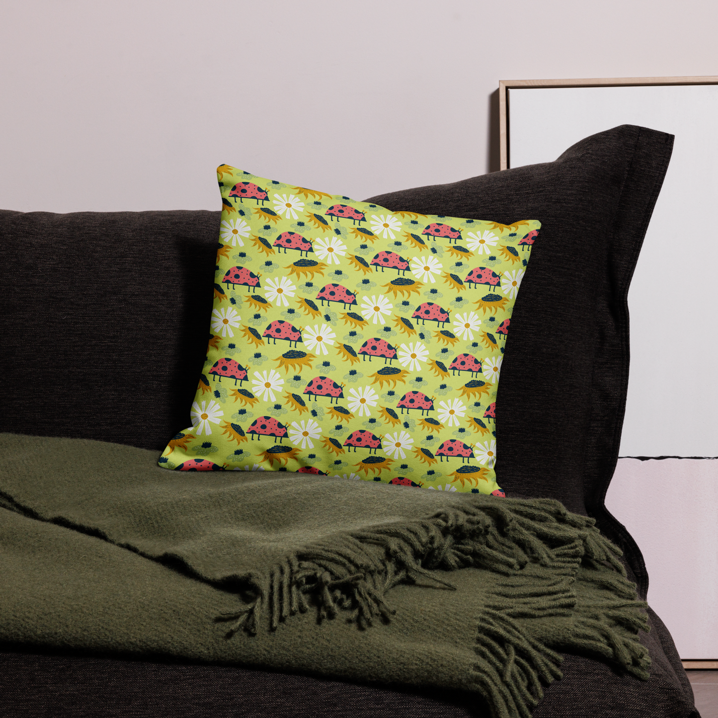 Scandinavian Spring Floral | Seamless Patterns | All-Over Print Premium Pillow - #6