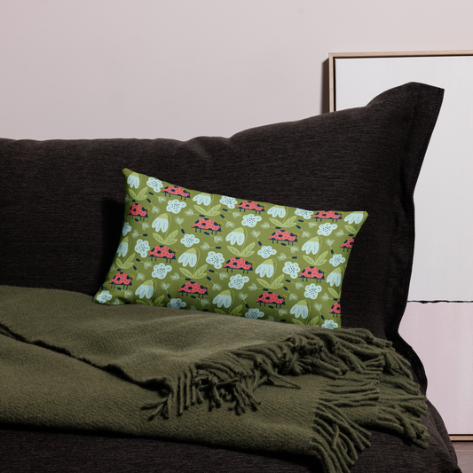 Scandinavian Spring Floral | Seamless Patterns | All-Over Print Premium Pillow - #5