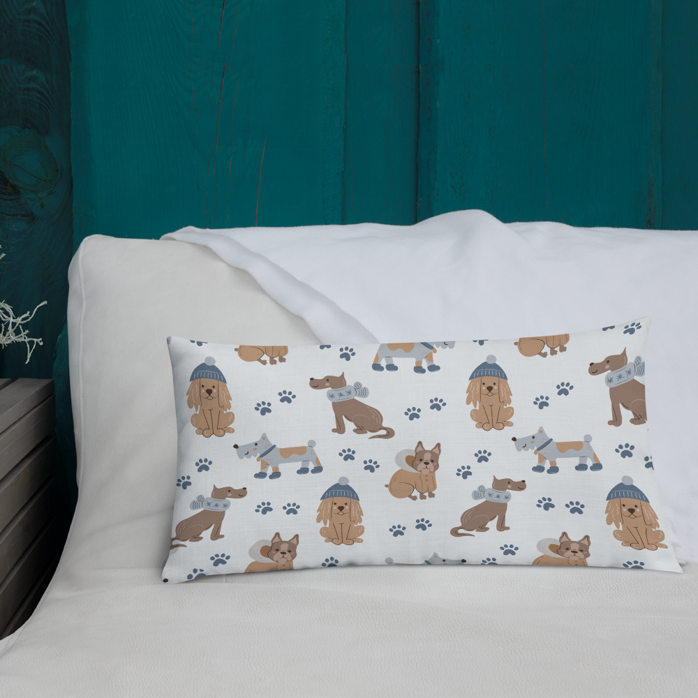 Cozy Dogs | Seamless Patterns | All-Over Print Premium Pillow - #7