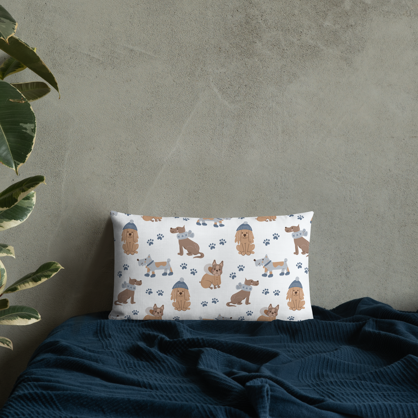 Cozy Dogs | Seamless Patterns | All-Over Print Premium Pillow - #7