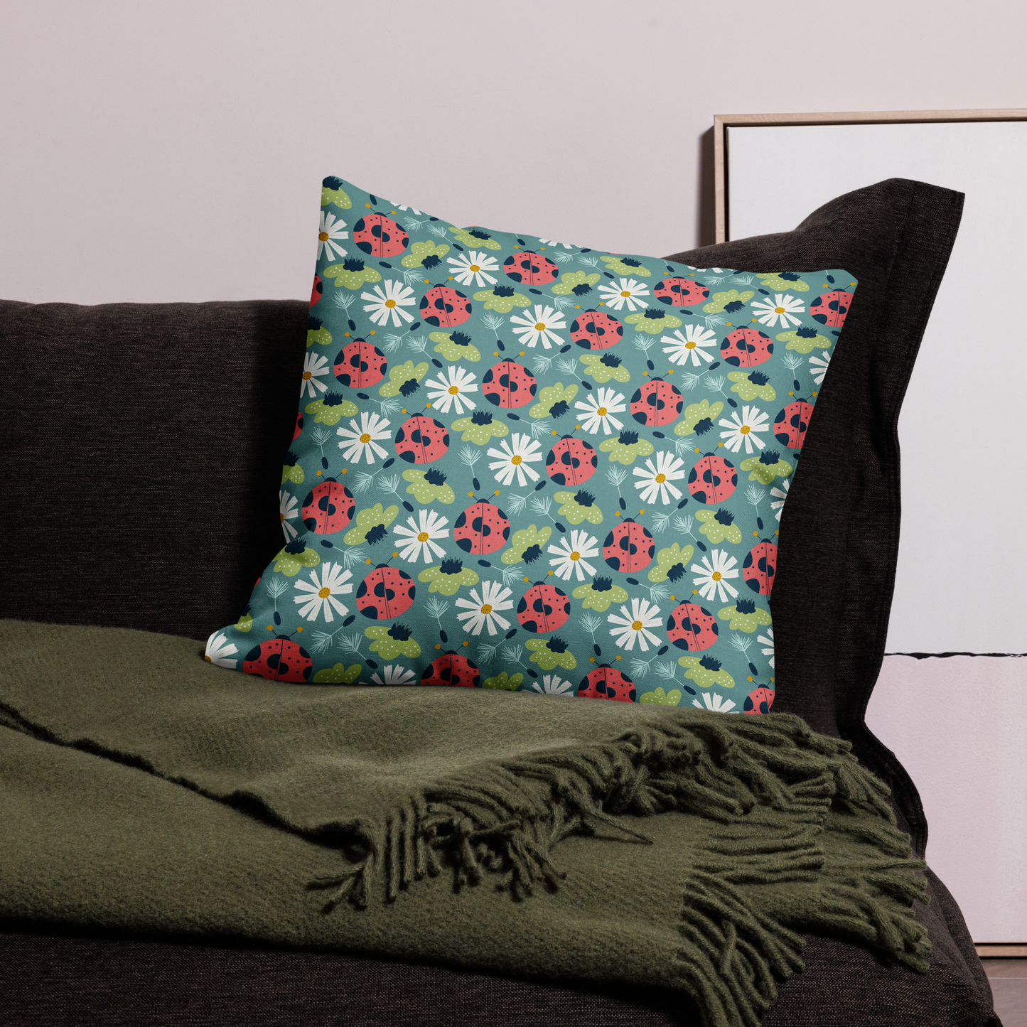Scandinavian Spring Floral | Seamless Patterns | All-Over Print Premium Pillow - #2