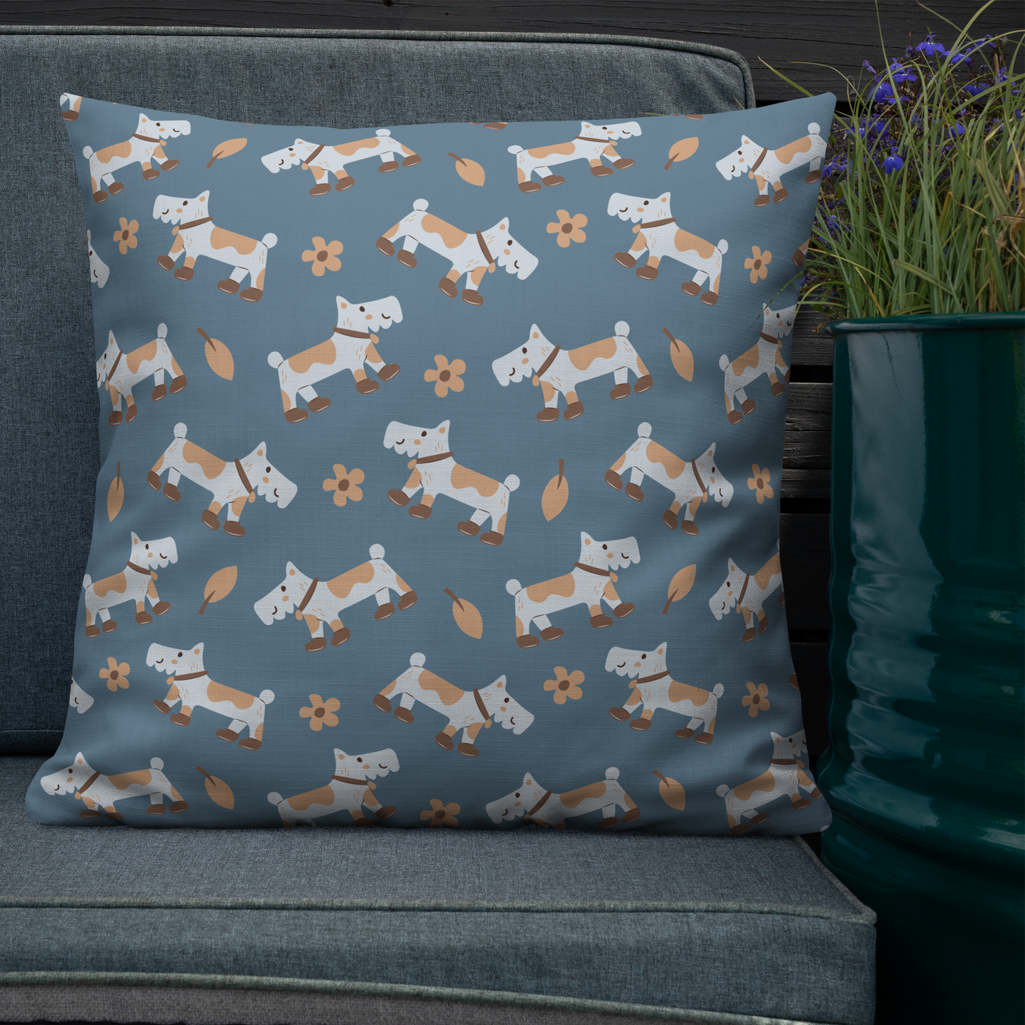 Cozy Dogs | Seamless Patterns | All-Over Print Premium Pillow - #2