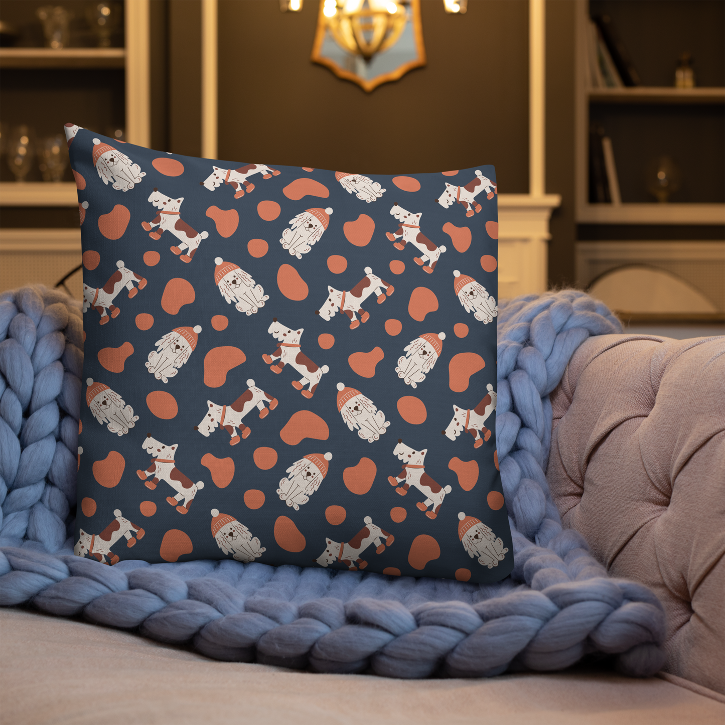 Cozy Dogs | Seamless Patterns | All-Over Print Premium Pillow - #5