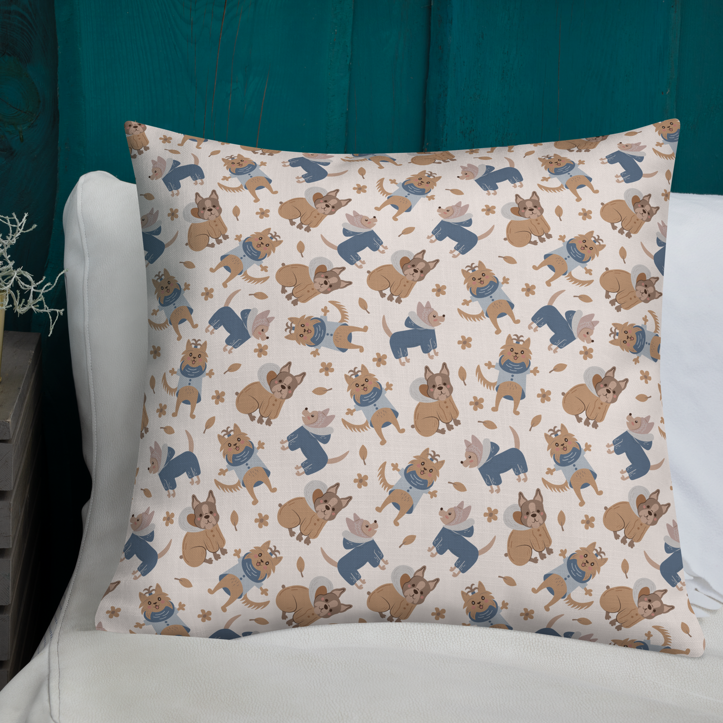 Cozy Dogs | Seamless Patterns | All-Over Print Premium Pillow - #8