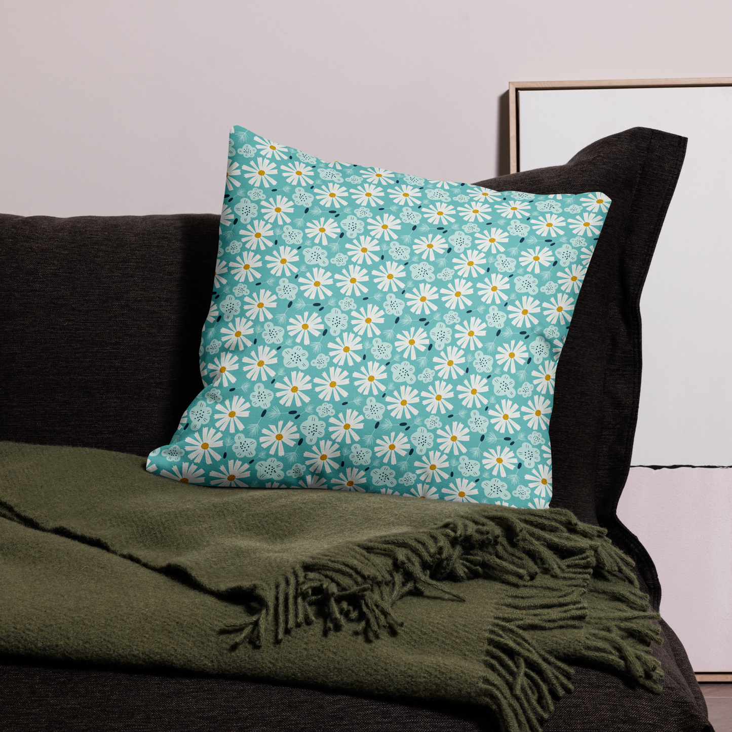 Scandinavian Spring Floral | Seamless Patterns | All-Over Print Premium Pillow - #10