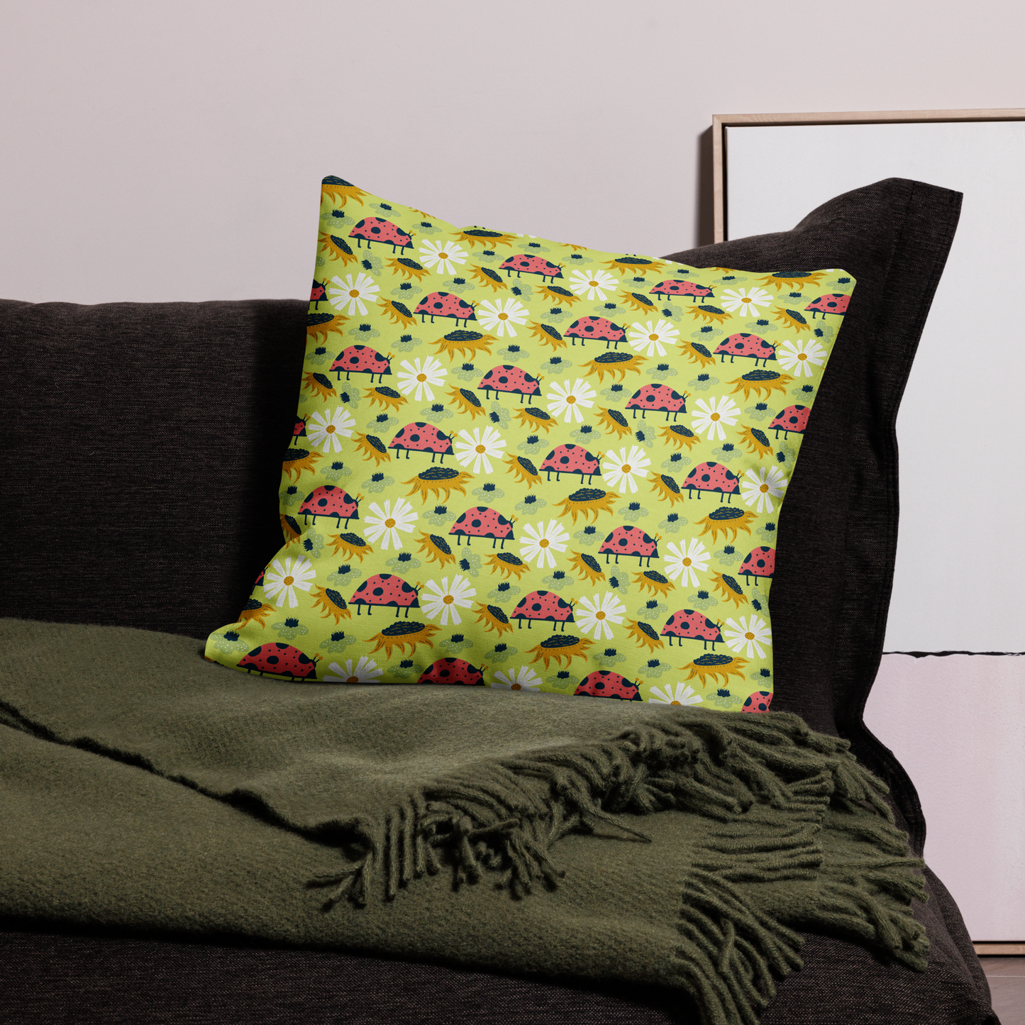 Scandinavian Spring Floral | Seamless Patterns | All-Over Print Premium Pillow - #6