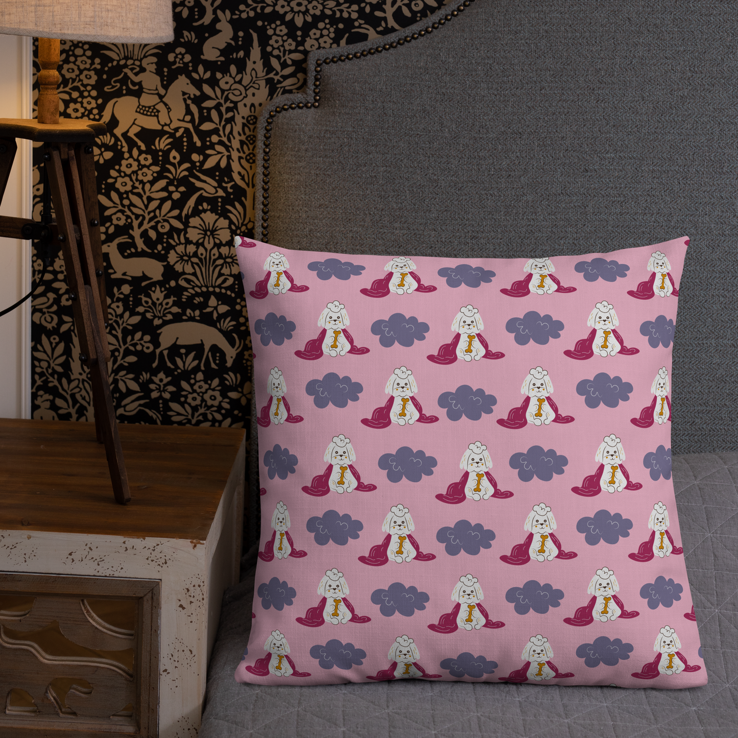 Cozy Dogs | Seamless Patterns | All-Over Print Premium Pillow - #10