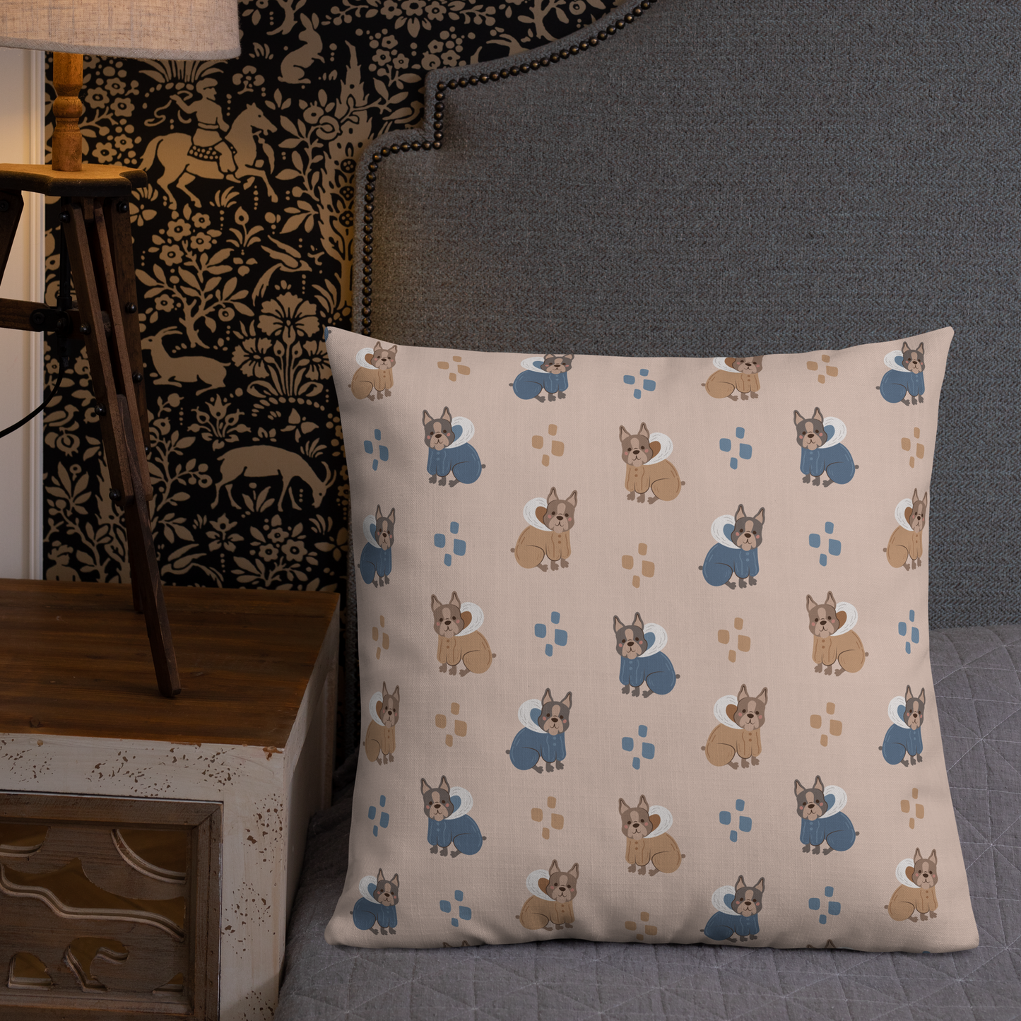 Cozy Dogs | Seamless Patterns | All-Over Print Premium Pillow - #11