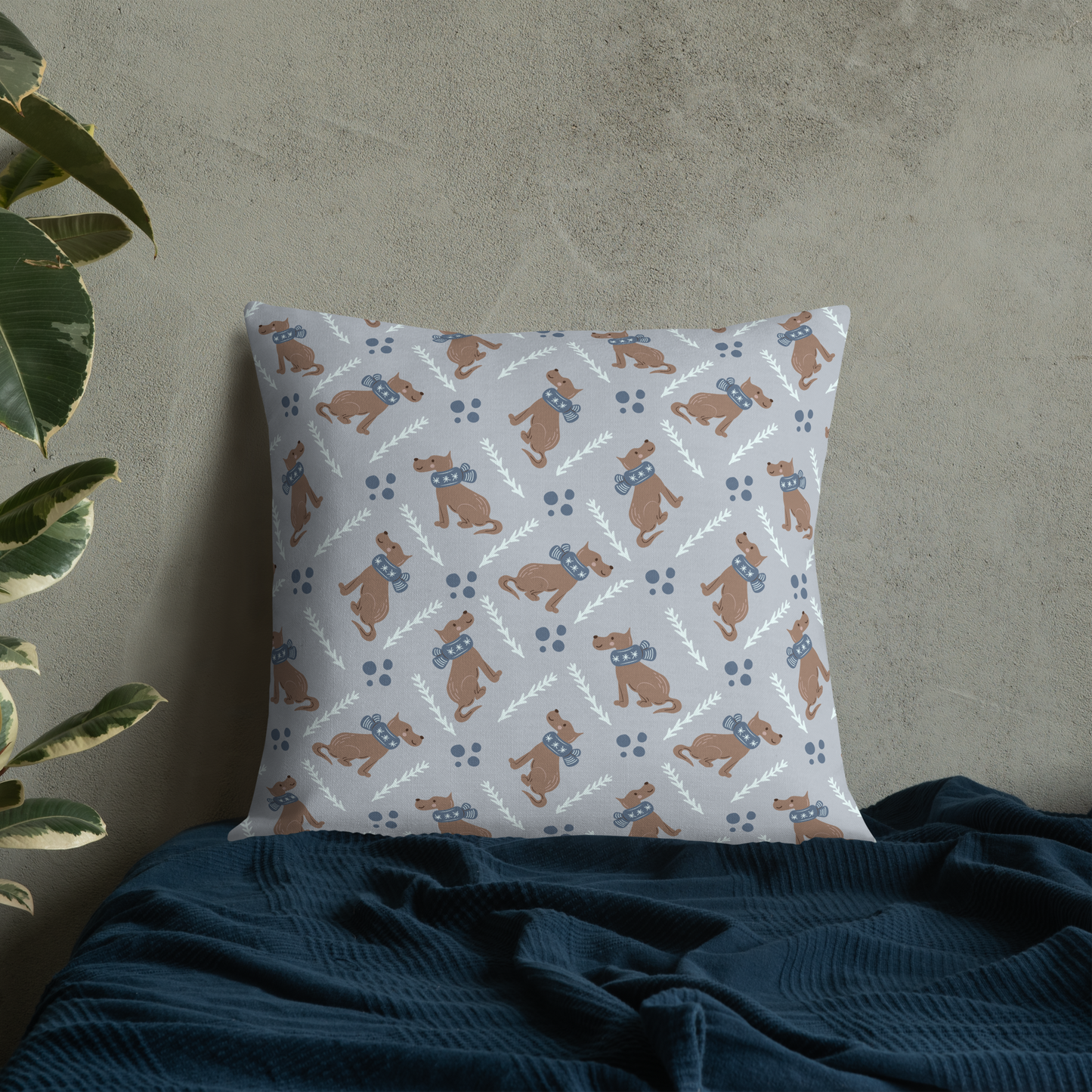 Cozy Dogs | Seamless Patterns | All-Over Print Premium Pillow - #4