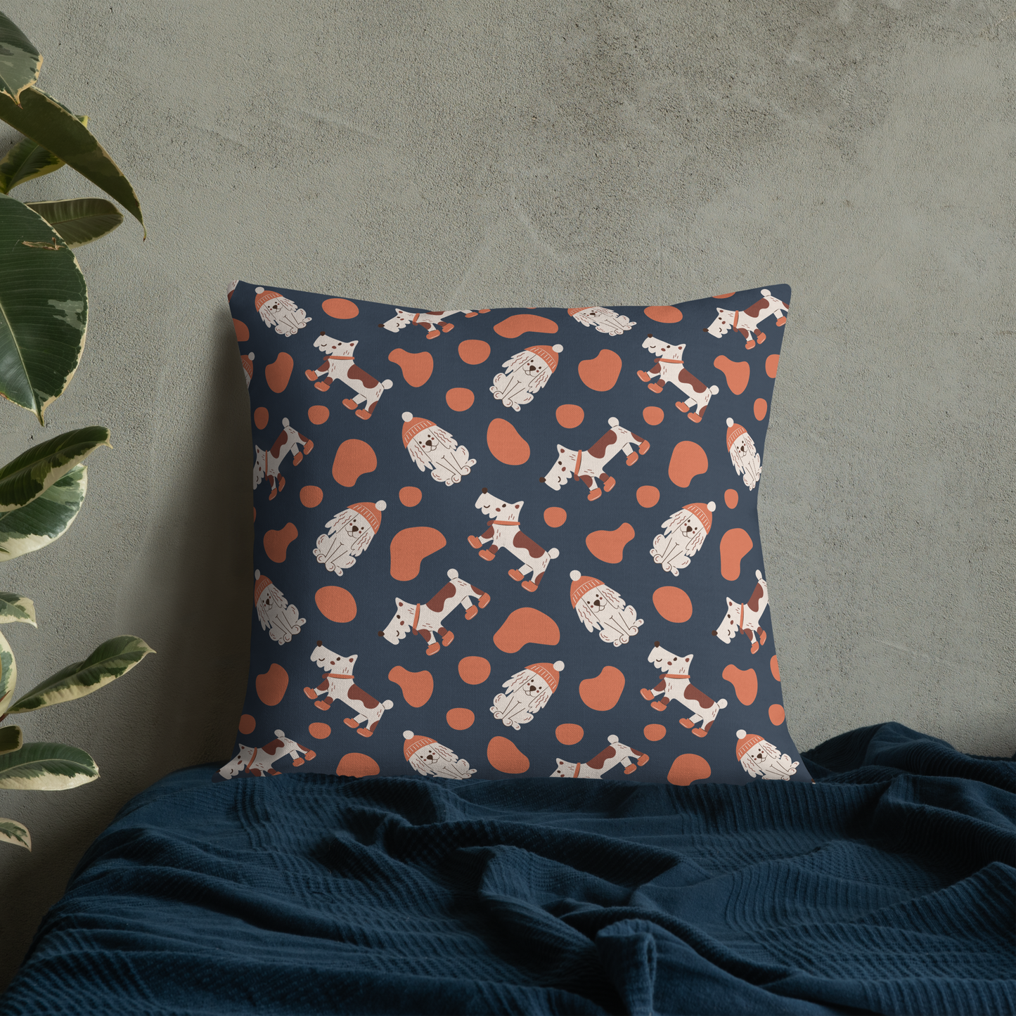 Cozy Dogs | Seamless Patterns | All-Over Print Premium Pillow - #5