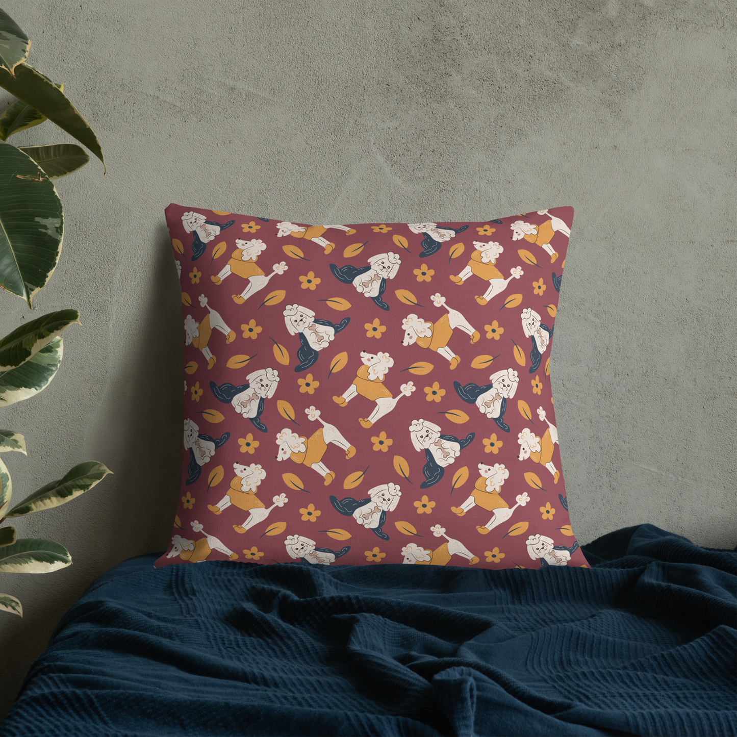 Cozy Dogs | Seamless Patterns | All-Over Print Premium Pillow - #9