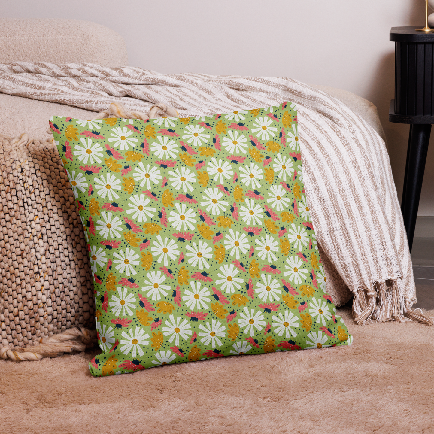 Scandinavian Spring Floral | Seamless Patterns | All-Over Print Premium Pillow Case - #4