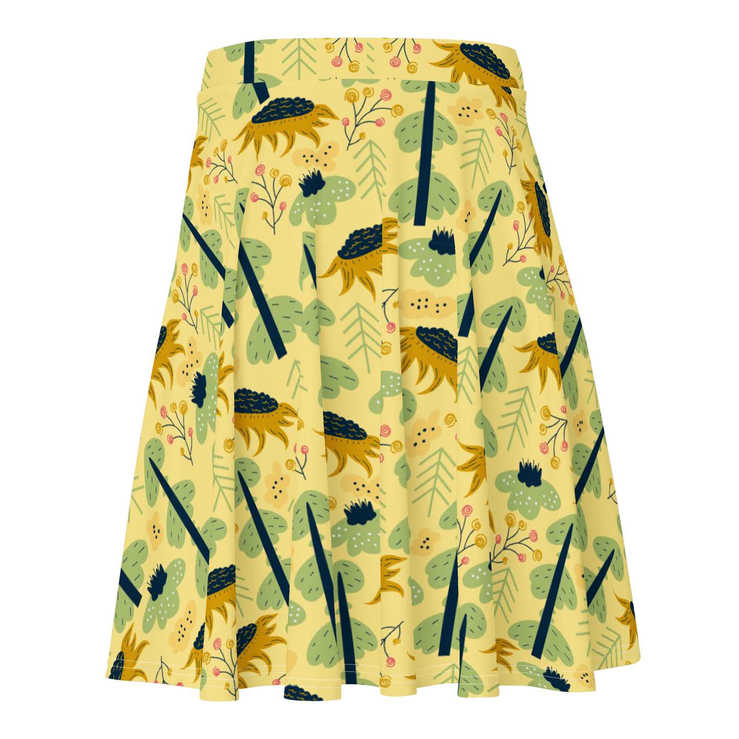 Scandinavian Spring Floral | Seamless Patterns | All-Over Print Skater Skirt - #1