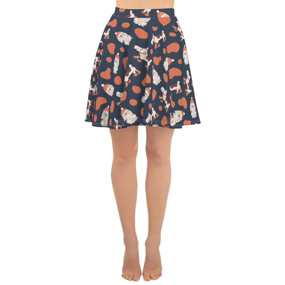 Cozy Dogs | Seamless Patterns | All-Over Print Skater Skirt - #5