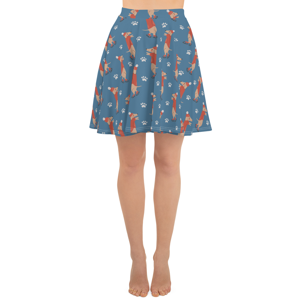 Cozy Dogs | Seamless Patterns | All-Over Print Skater Skirt - #6