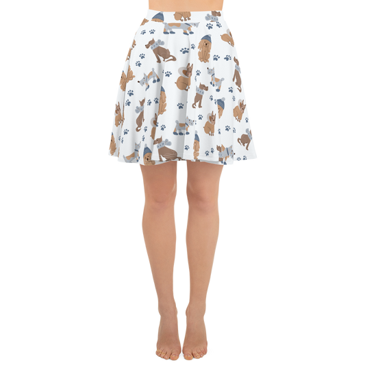 Cozy Dogs | Seamless Patterns | All-Over Print Skater Skirt - #7