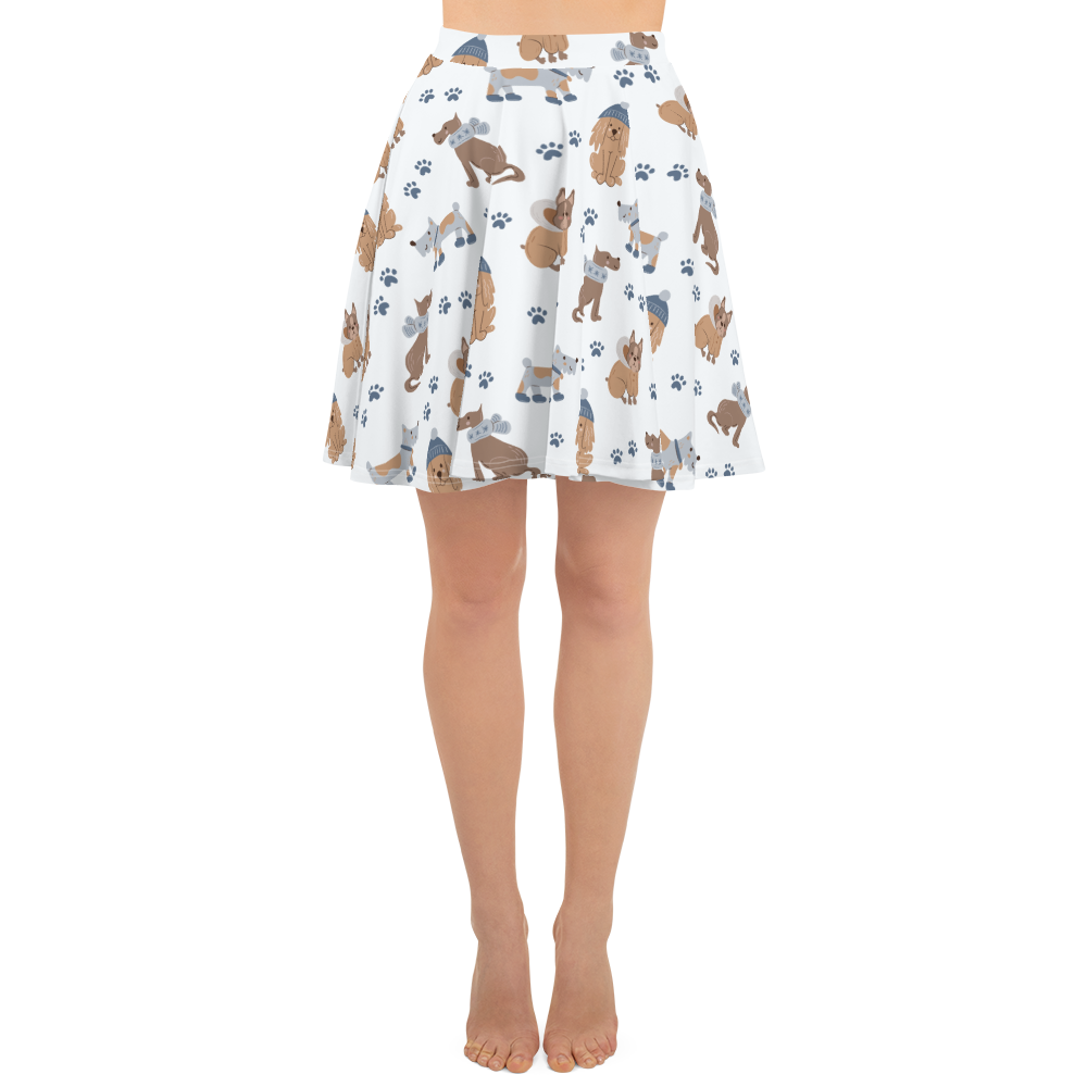 Cozy Dogs | Seamless Patterns | All-Over Print Skater Skirt - #7