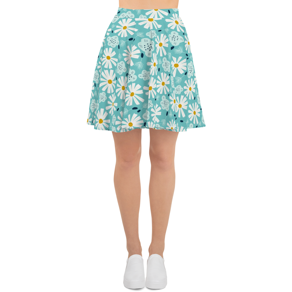 Scandinavian Spring Floral | Seamless Patterns | All-Over Print Skater Skirt - #10