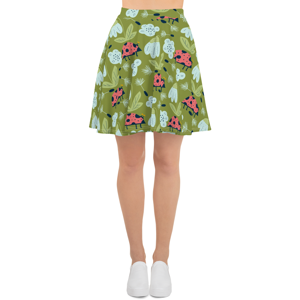 Scandinavian Spring Floral | Seamless Patterns | All-Over Print Skater Skirt - #5