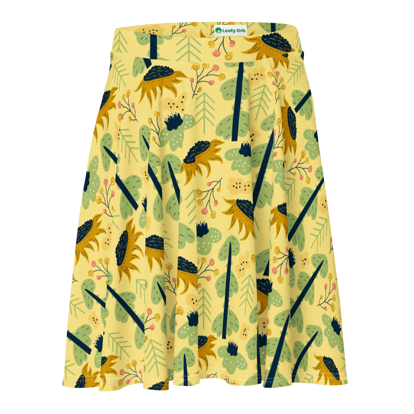 Scandinavian Spring Floral | Seamless Patterns | All-Over Print Skater Skirt - #1