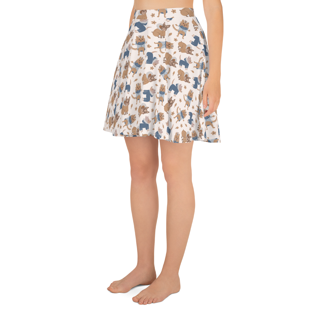 Cozy Dogs | Seamless Patterns | All-Over Print Skater Skirt - #8