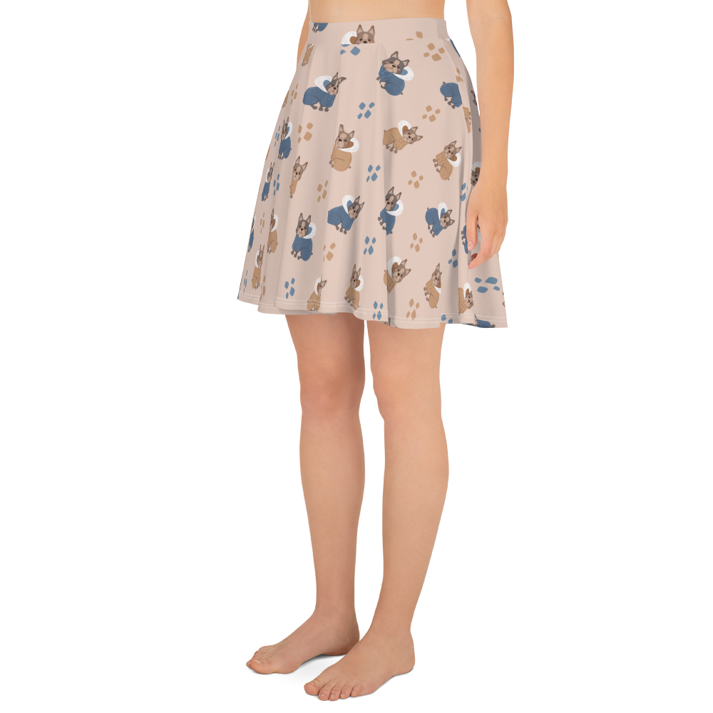 Cozy Dogs | Seamless Patterns | All-Over Print Skater Skirt - #11