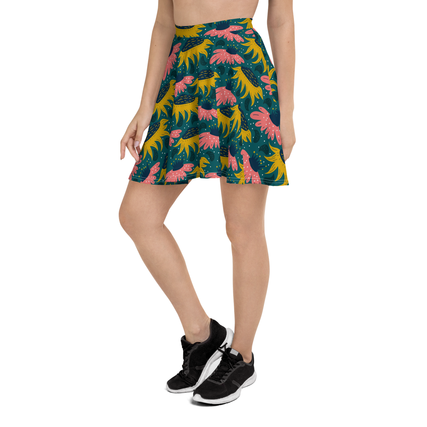 Scandinavian Spring Floral | Seamless Patterns | All-Over Print Skater Skirt - #8